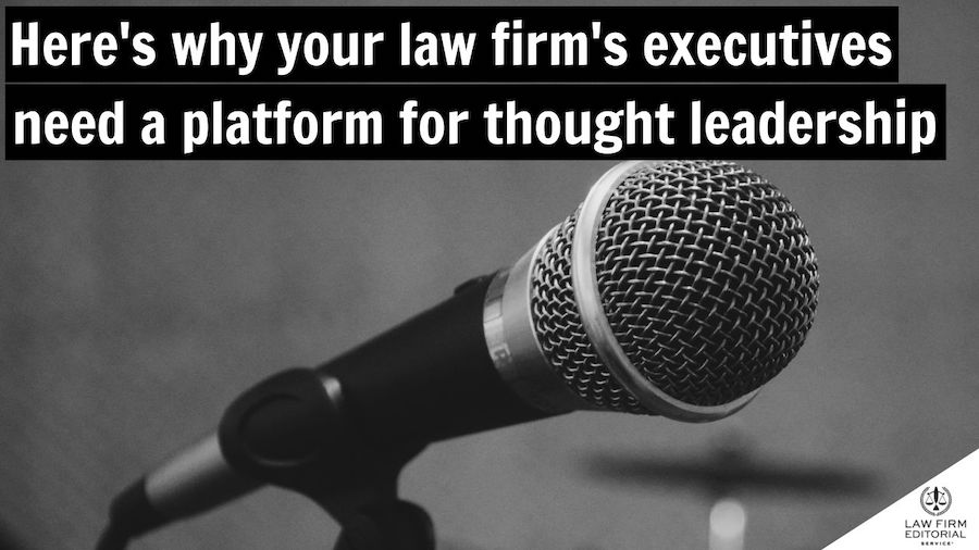 Microphone to symbolize law firm executives' thought leadership platforms