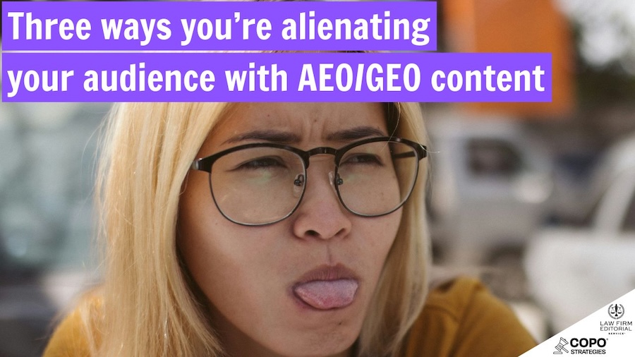 Person making unhappy face, probably because they read content created by AI
