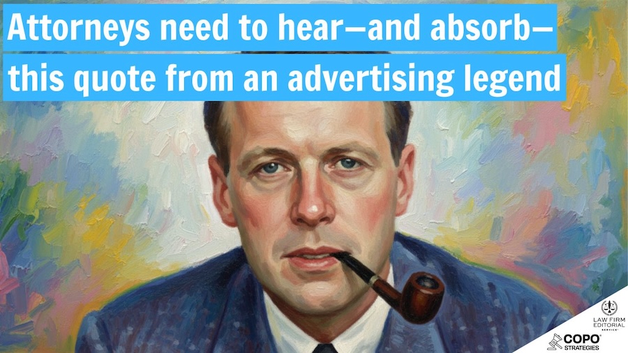 Image of David Ogilvy that looks like a painting
